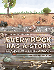 Cover of 'Every Rock Has a Story', with an illustration of the different l